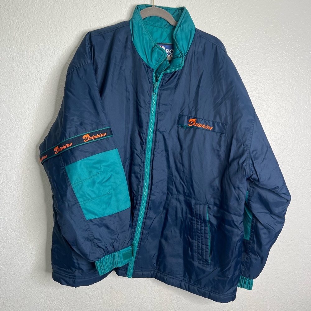 Vintage Miami Dolphins Pro Player Puffer Jacket Size Large